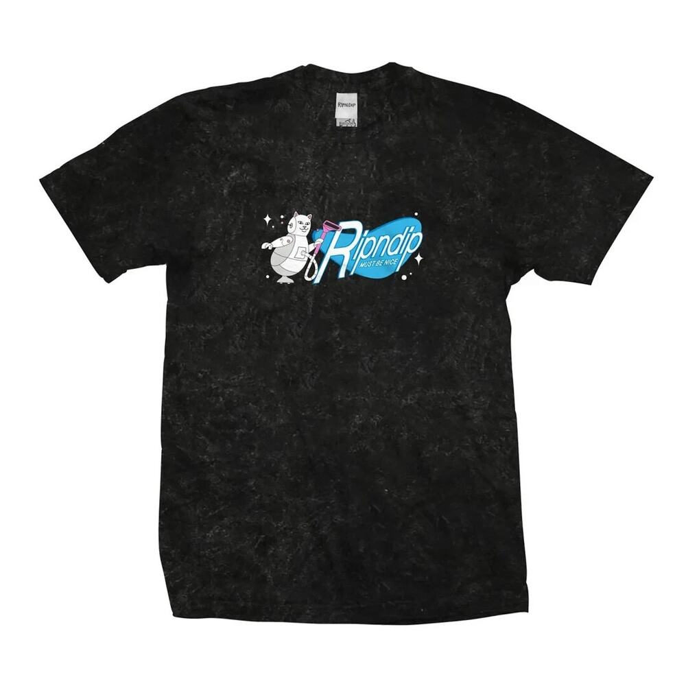 Rip N Dip The Nermsons T-Shirt Black Mineral Wash Short Sleeve Men's Size Medium